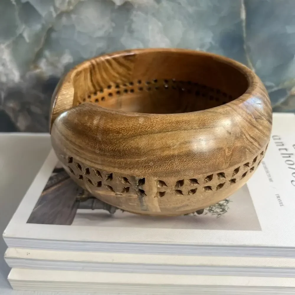 Handcrafted Wooden Yarn Bowl 6
